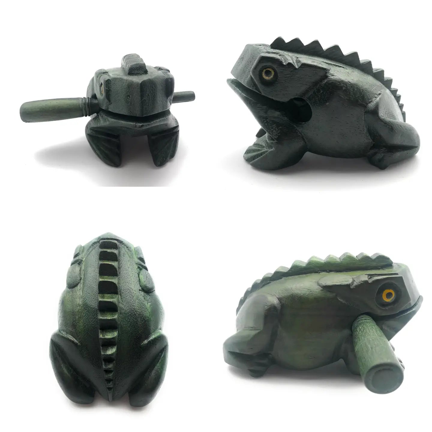 Green Wooden Croaking Frog Drum