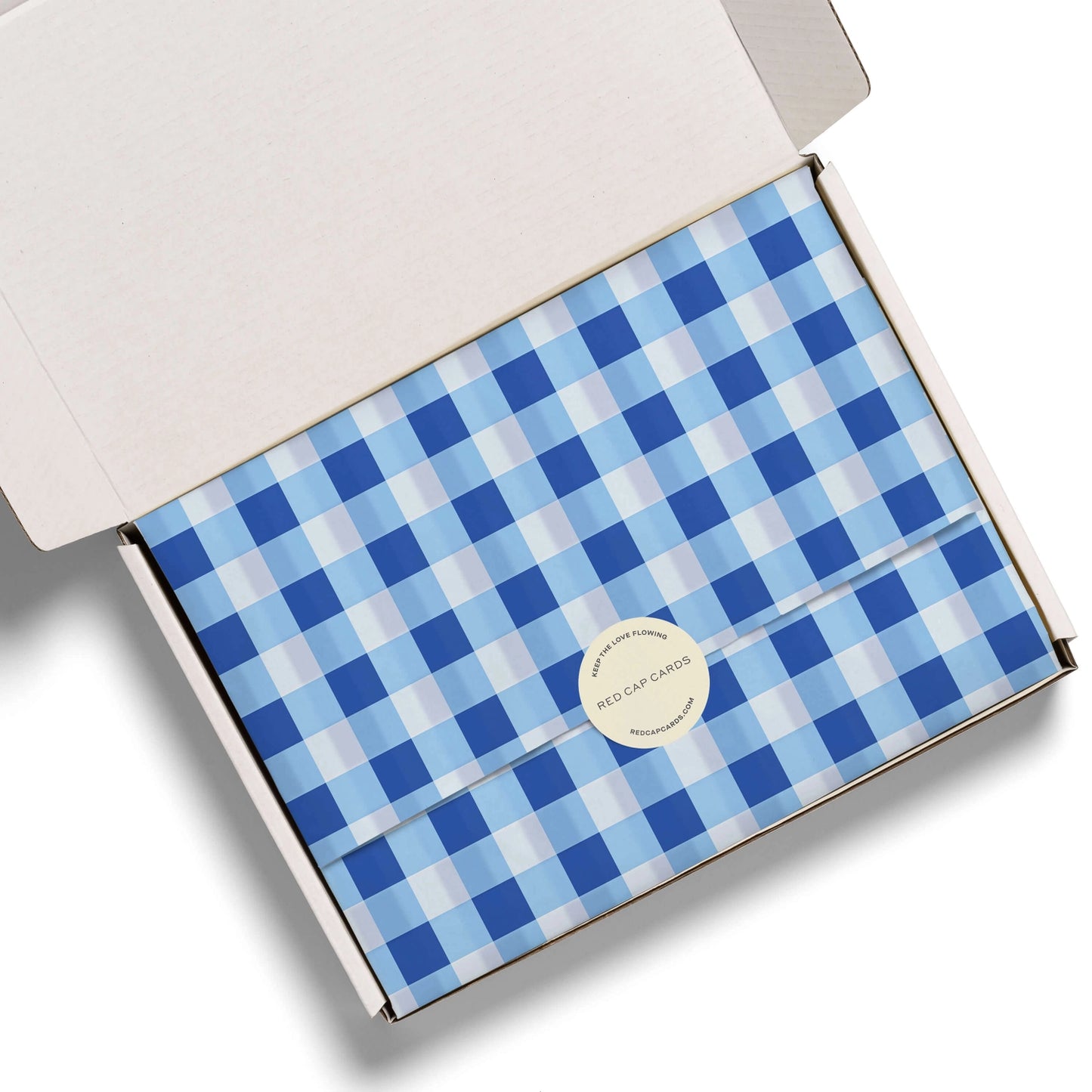 Blue Gingham Tissue Paper