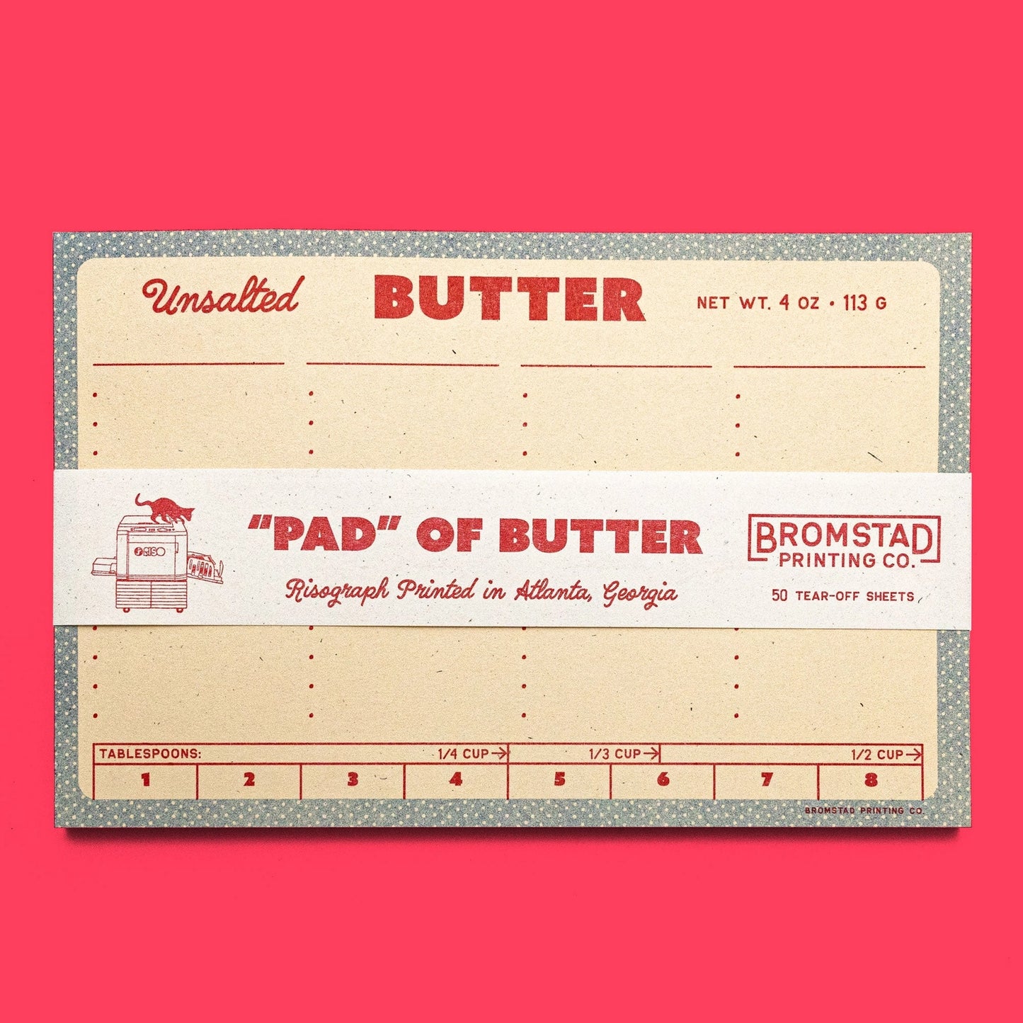 "Pad" of Butter Notepad