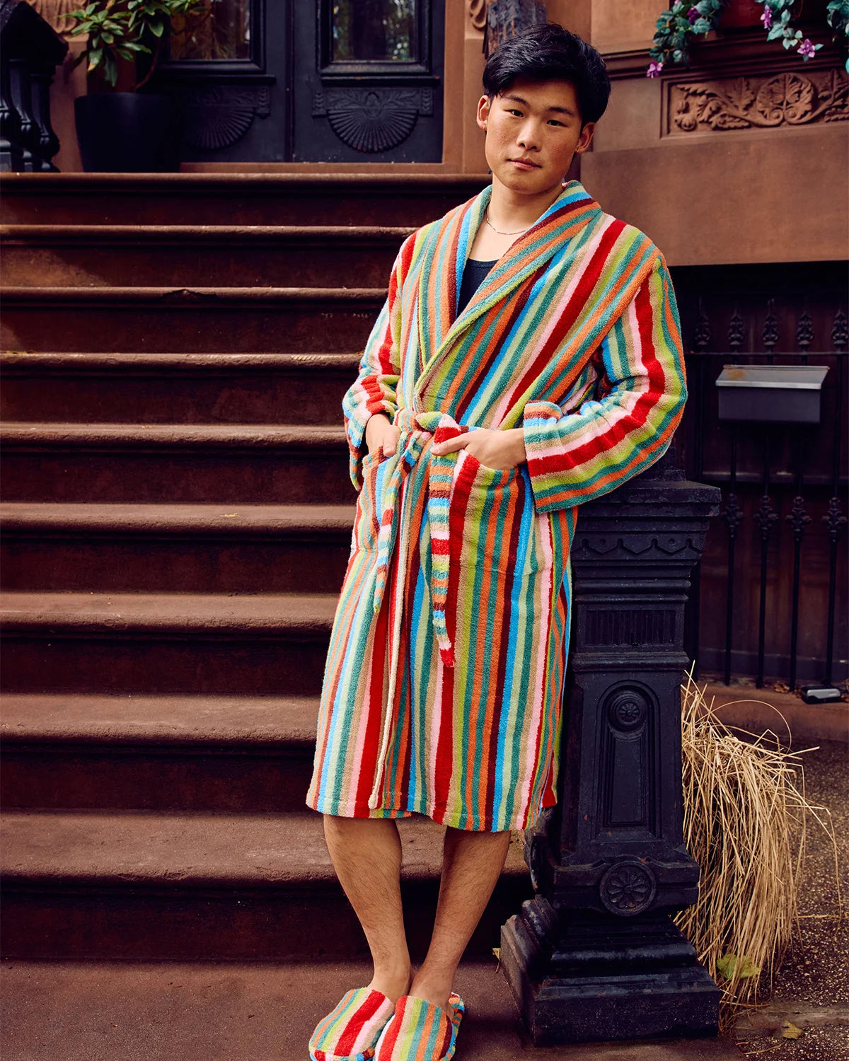 Butterfly Stripe Bathrobe