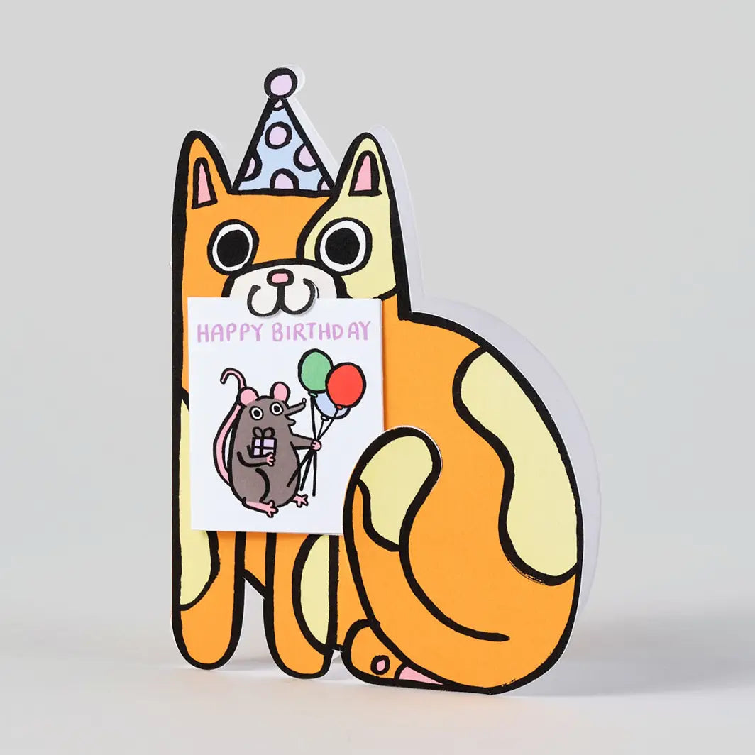 Cat with Mini Birthday Card