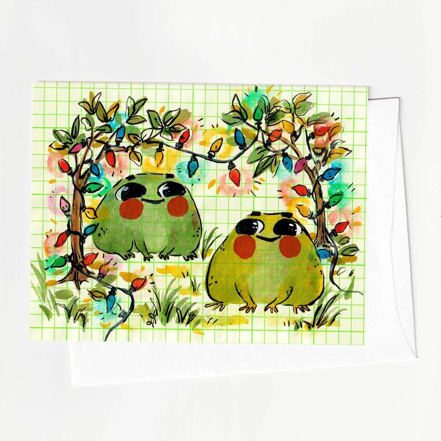 Christmas Frogs Card