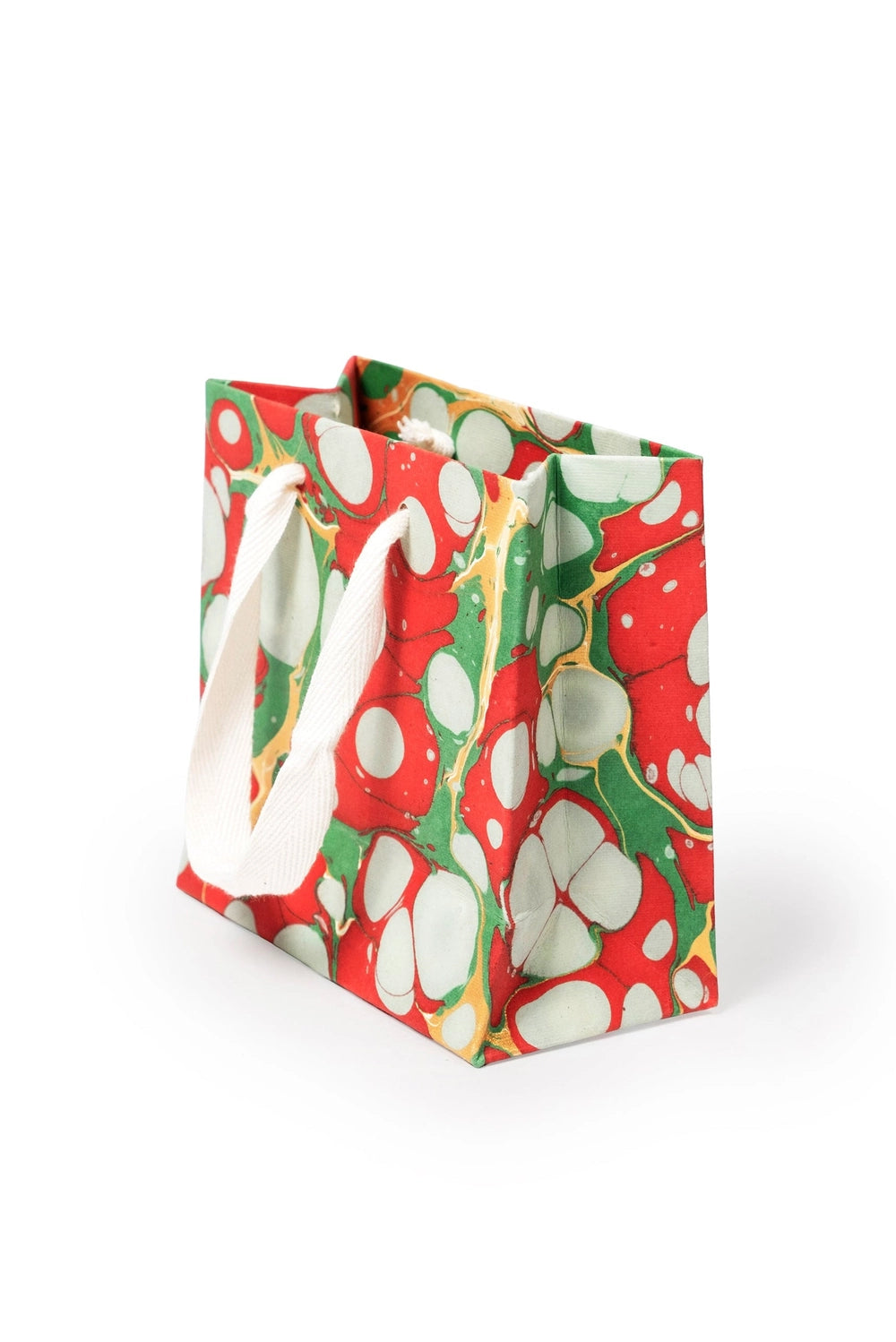 Small Christmas Gems Hand Marbled Gift Bag