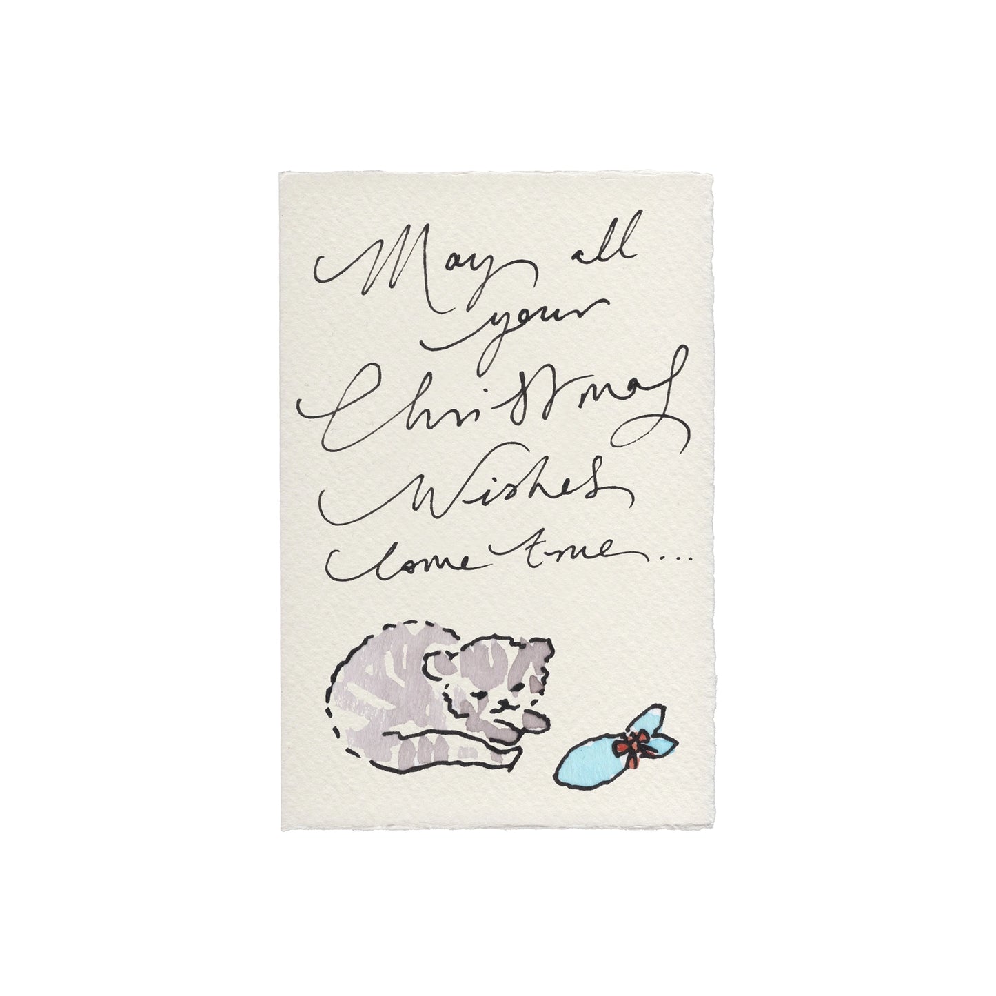 Christmas Wishes Cat Card