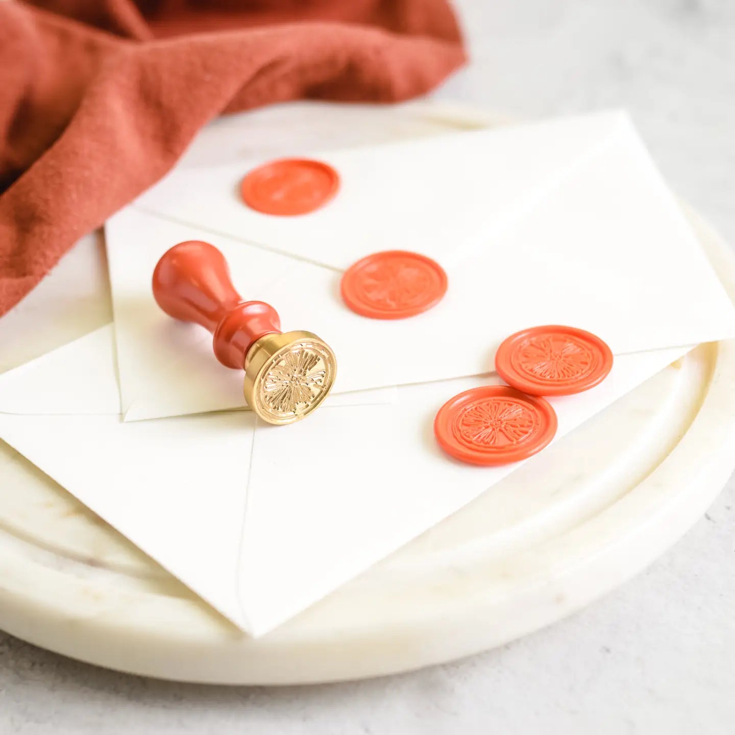 Citrus Fruit Wax Seal Stamp and Wax Stick Set