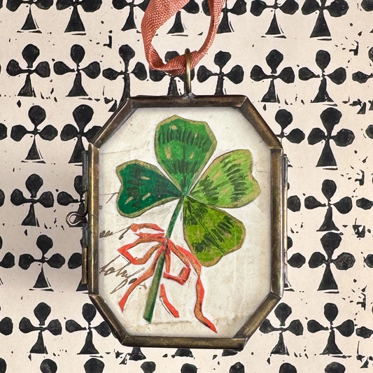 Clover with Bow Locket Ornament