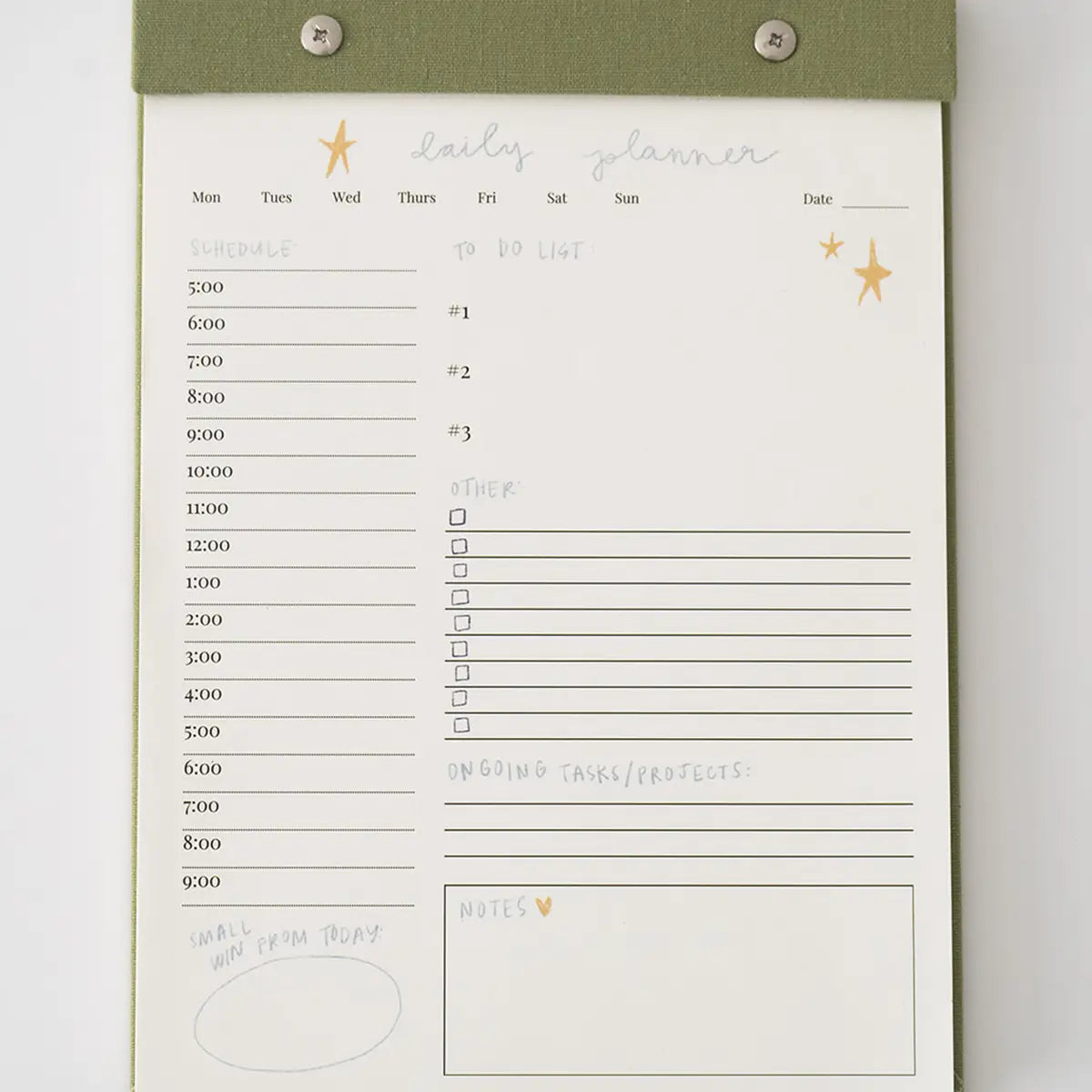 Daily Planner Notepad