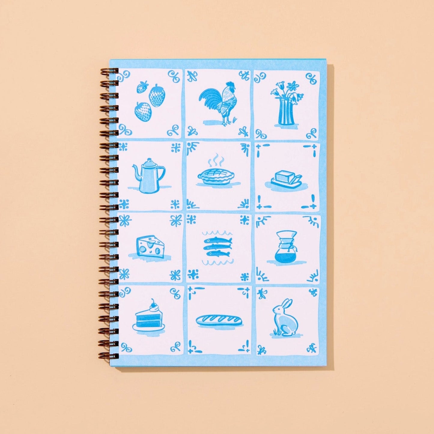 Delft Tile Spiral Notebook
