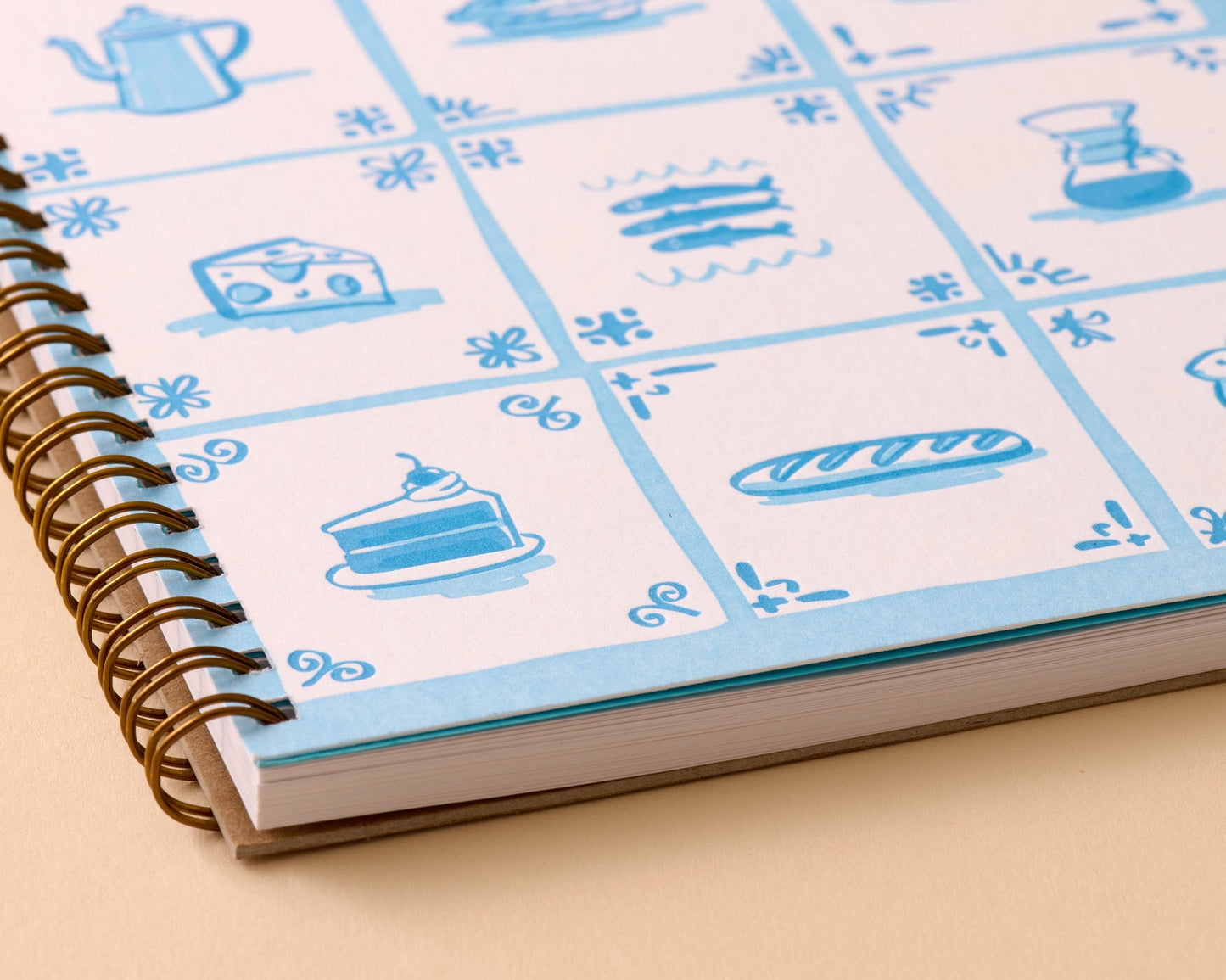 Delft Tile Spiral Notebook