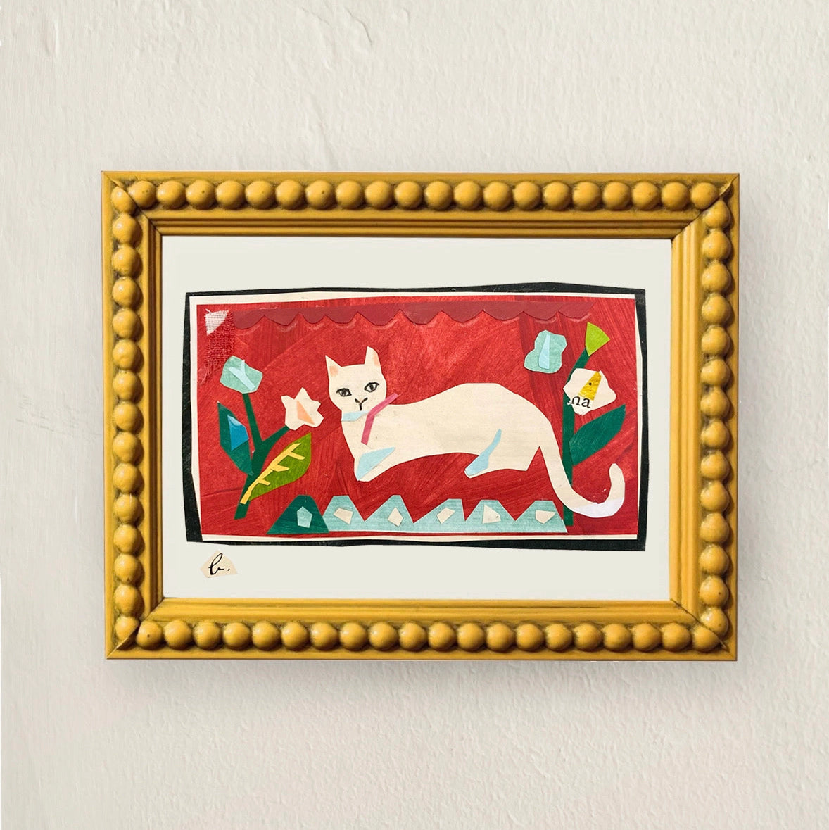 Folk Kitty Art Print