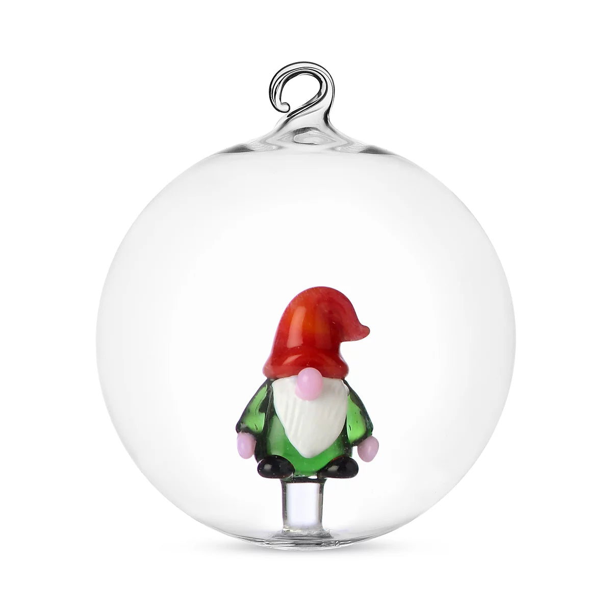 Gnome Glass Ornament