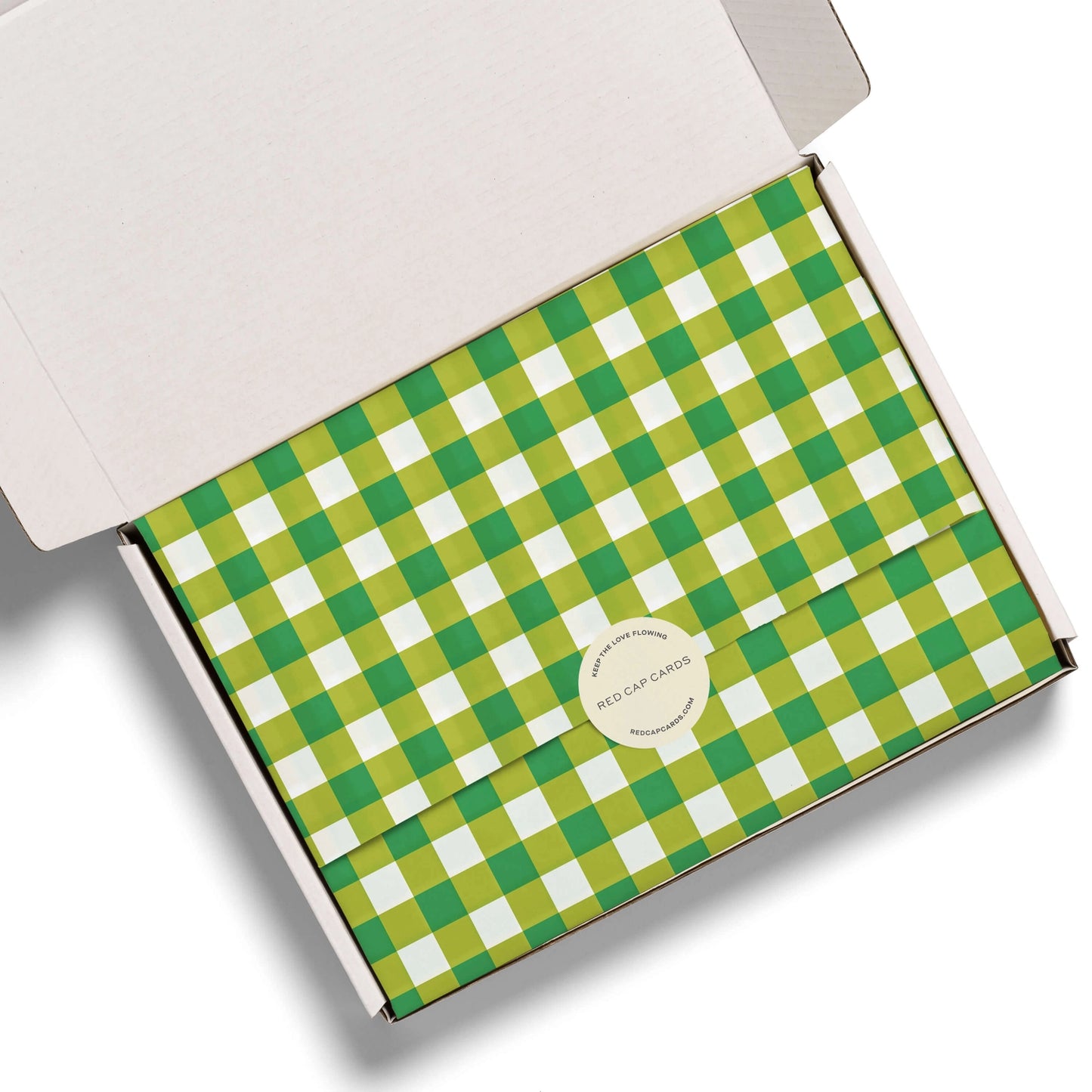Green Gingham Tissue Paper
