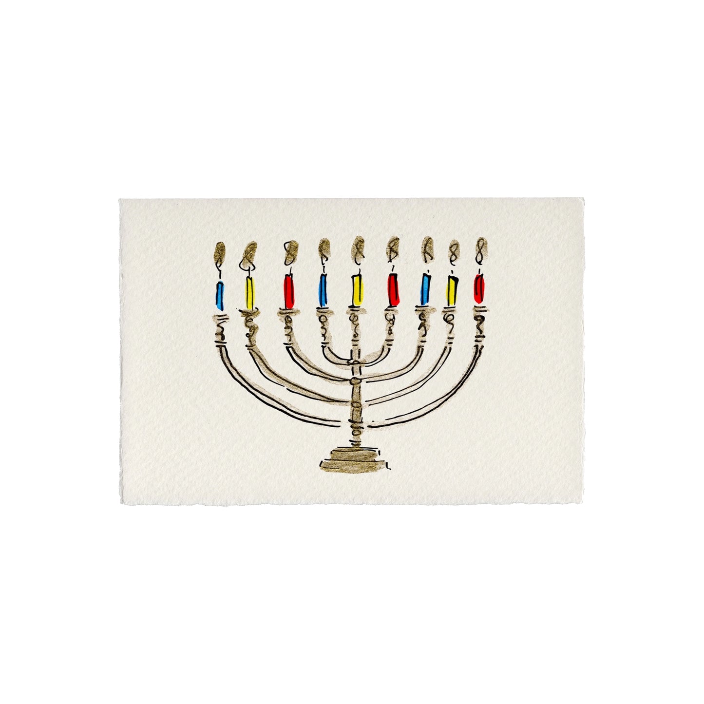 Happy Hanukkah Menorah Card
