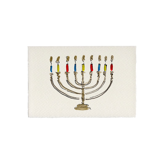 Happy Hanukkah Menorah Card