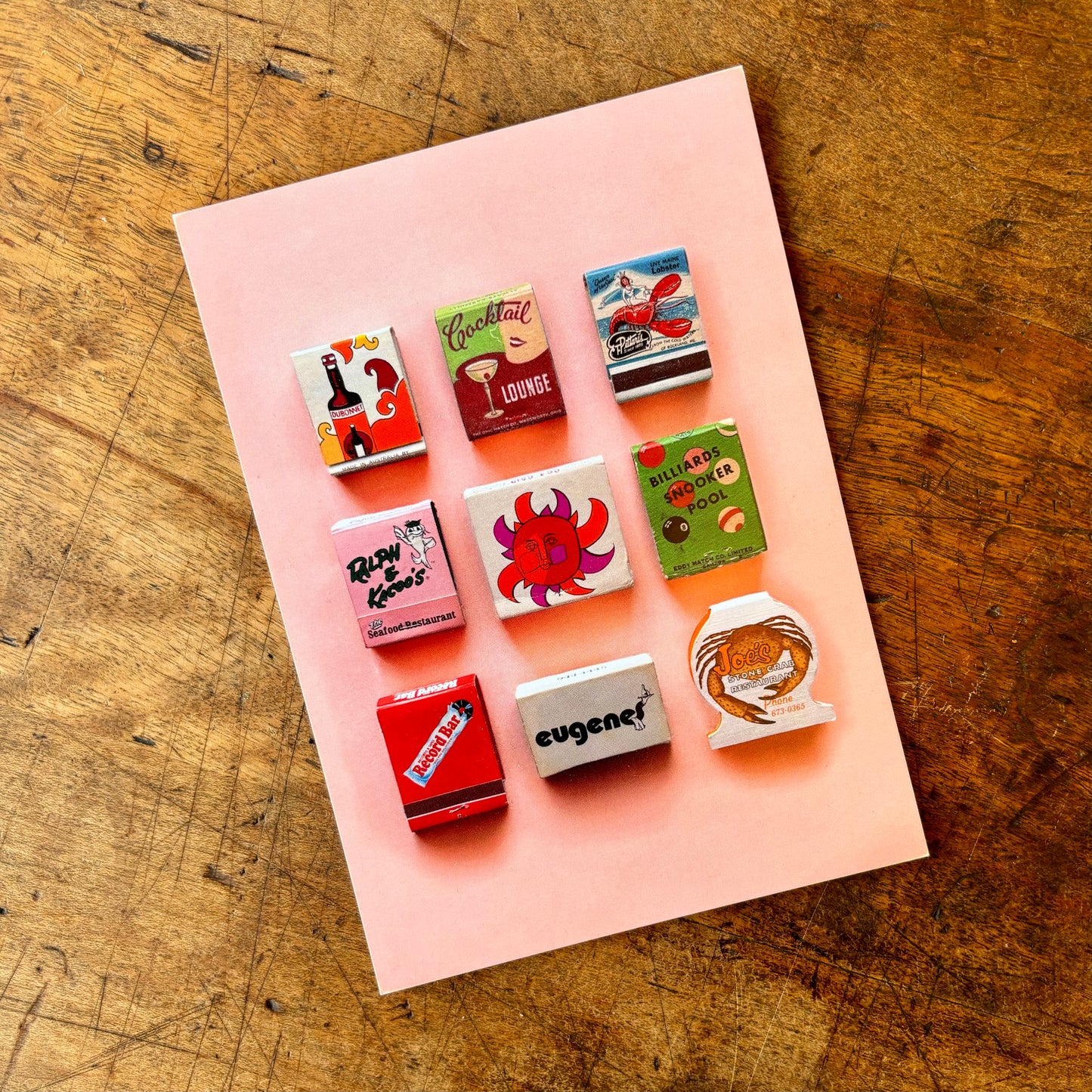 Vintage Matchbook Postcard
