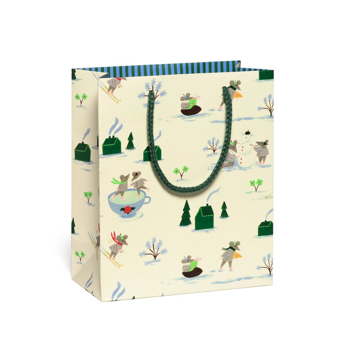 Ice Skating Village Medium Gift Bag