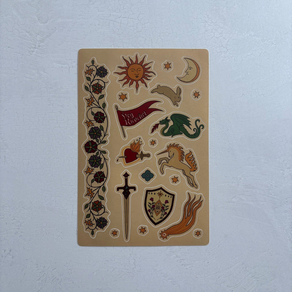Illuminated Manuscript Metallic Sticker Sheet