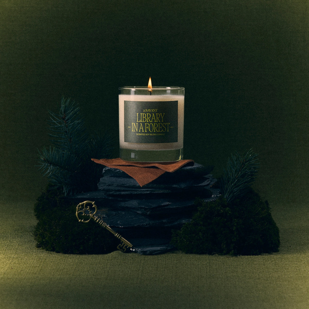 Library in A Forest Candle