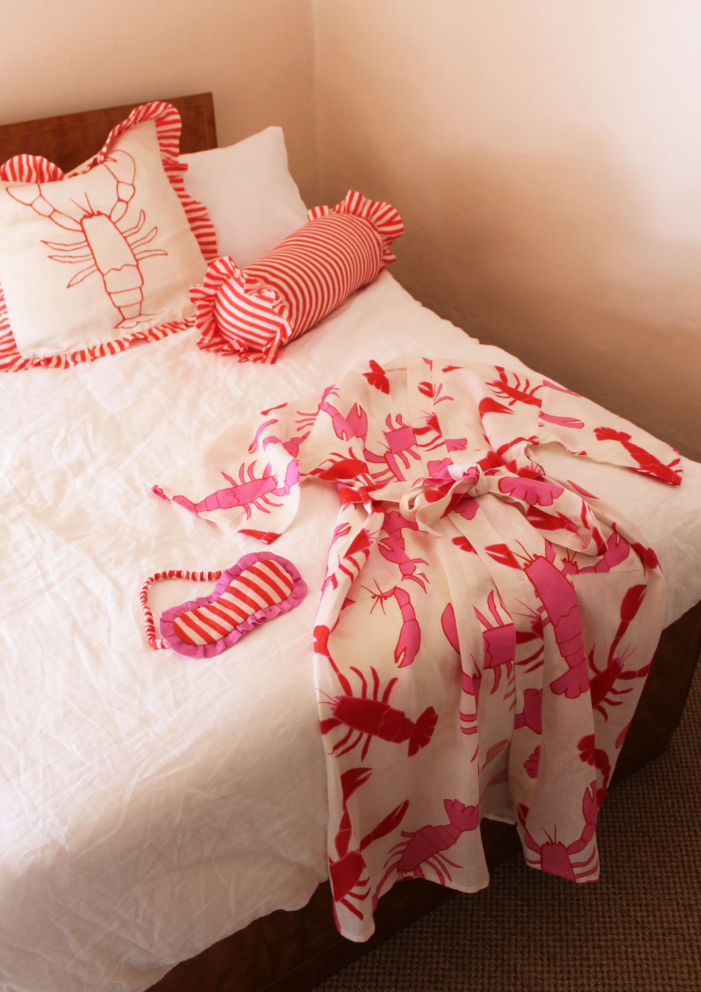 Lobster Robe & Eye Mask Set