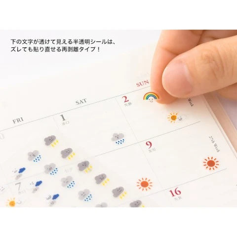 Midori Planner Stickers - Feelings Weather