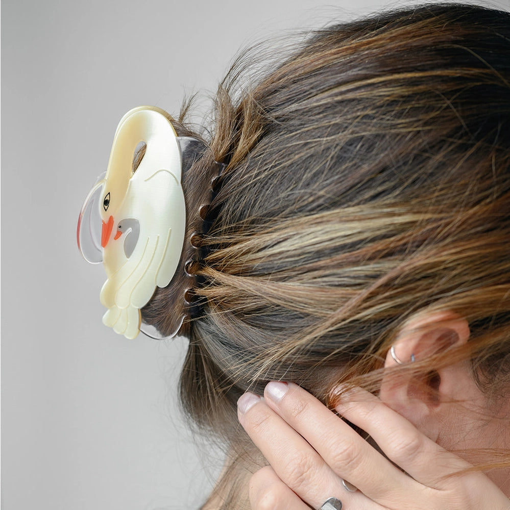 Mother Swan Hair Claw