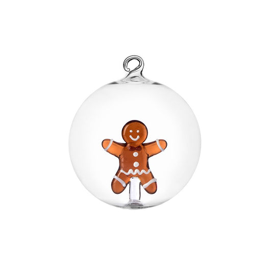 Mr. Gingerbread Glass Ornament