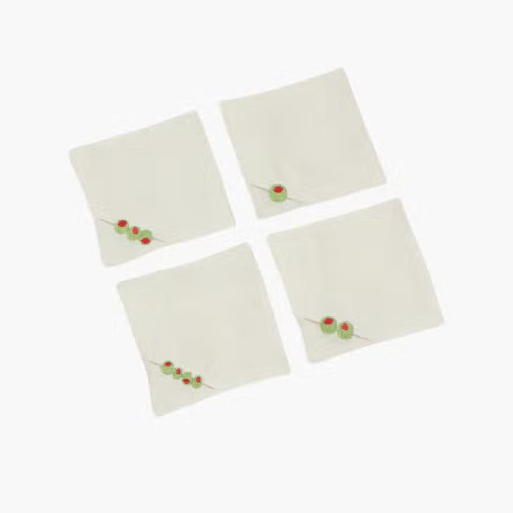 Olive Embroidered Coaster