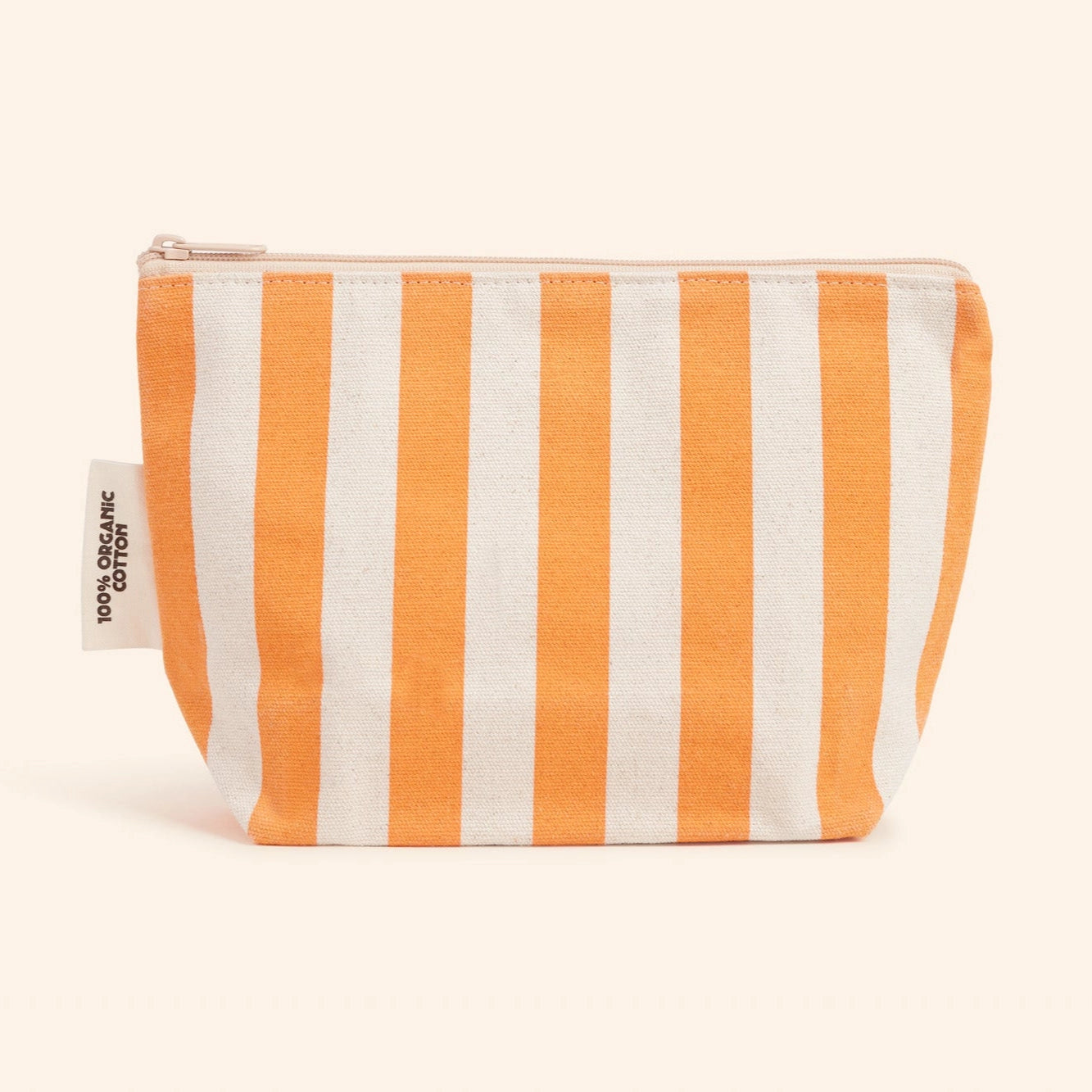 Striped Organic Cotton Zip Bag