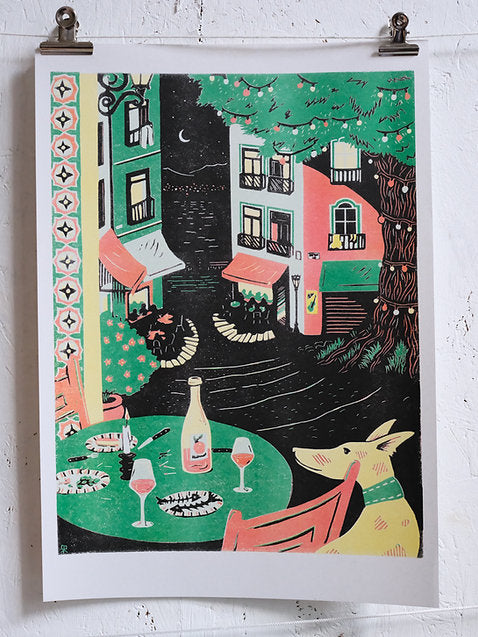 Orange Wine Print
