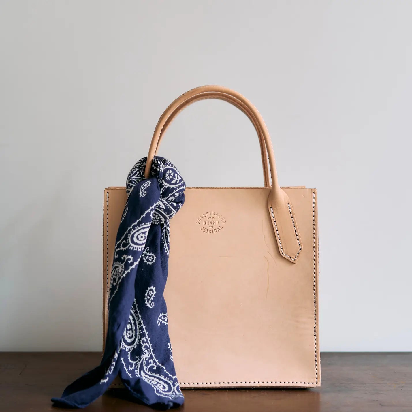 Petite Leather Dock Bag in Natural Veg Tan