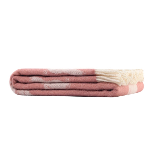 Pink Piglet Pure Wool Throw