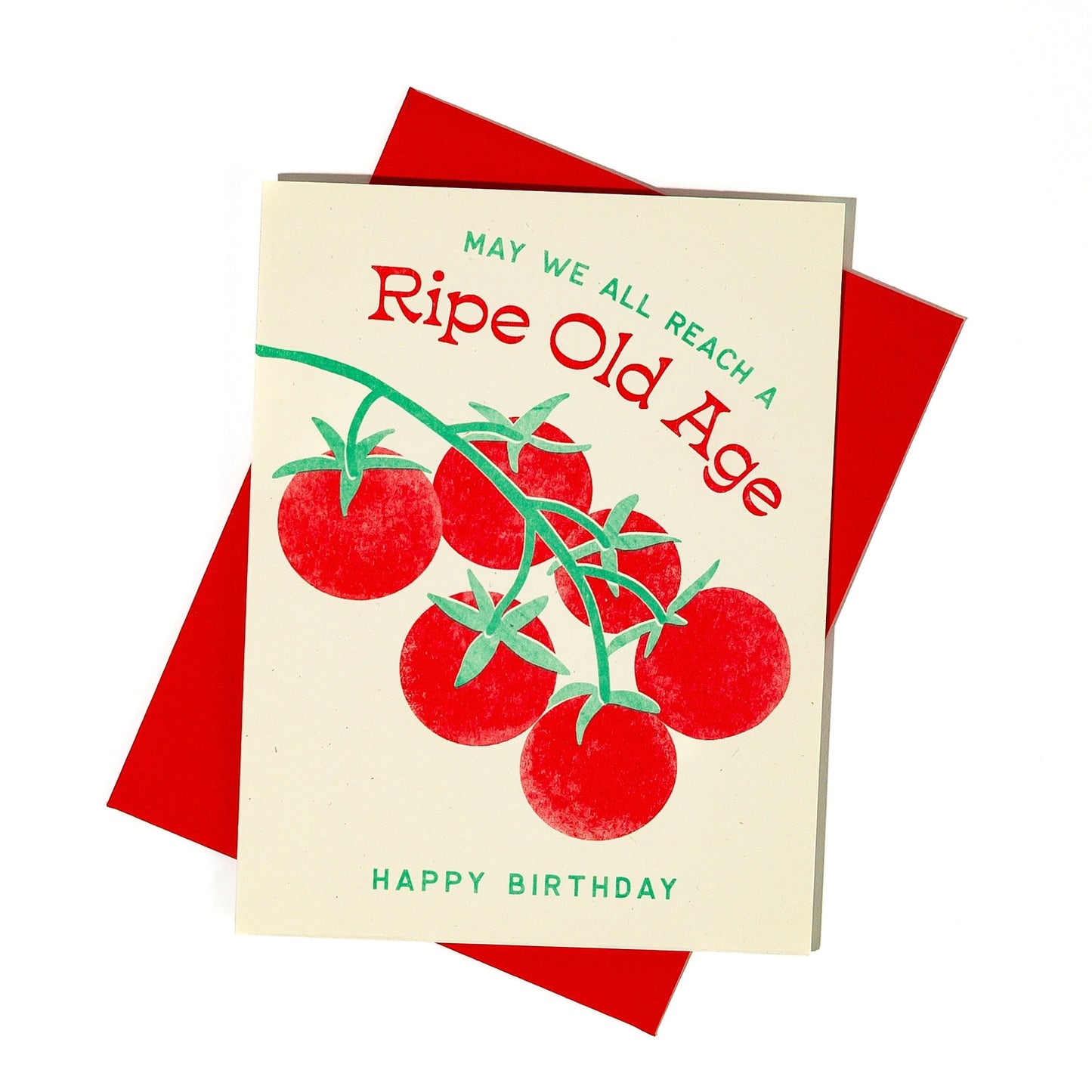 Ripe Old Age Tomato Birthday Card