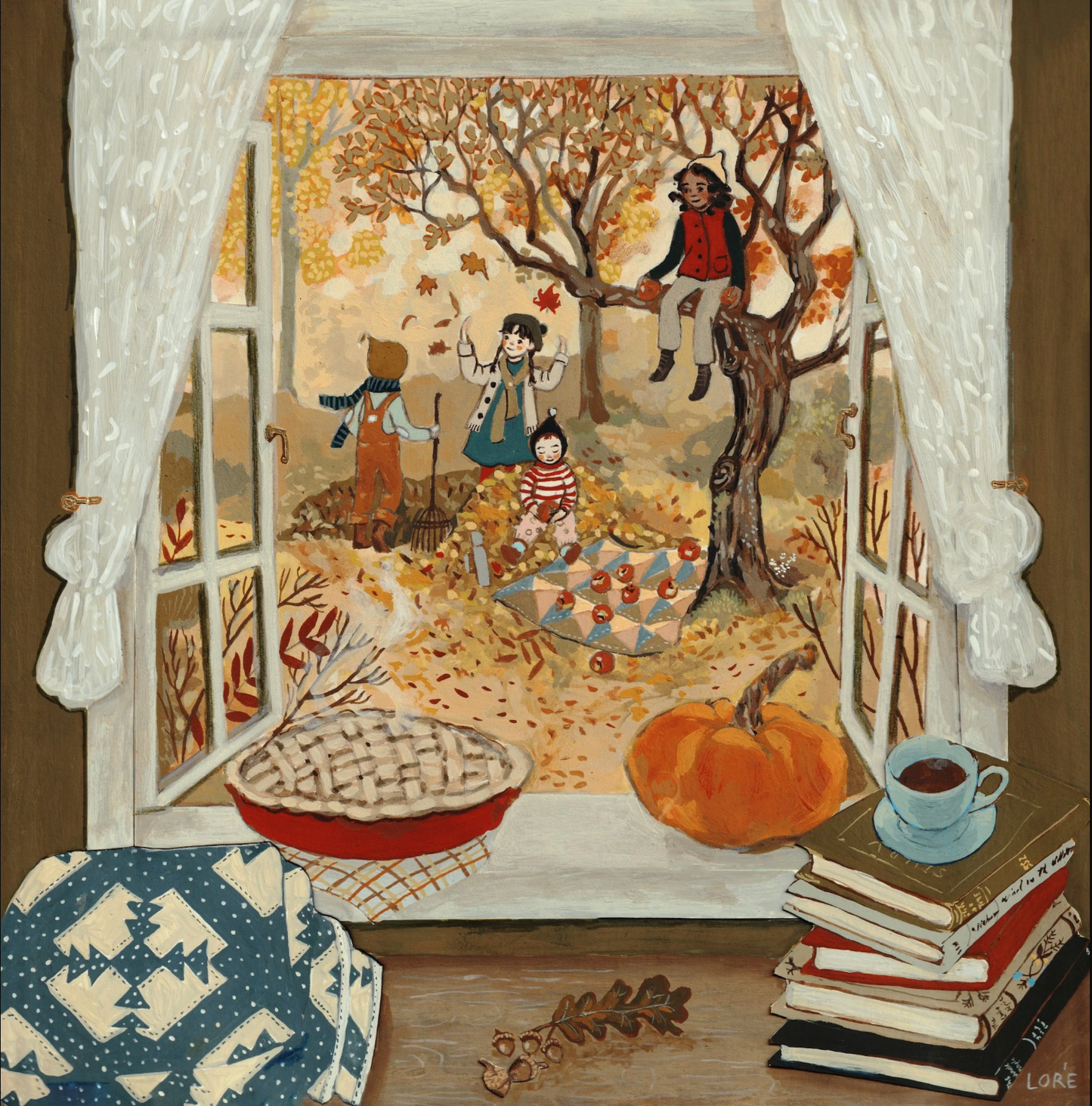 Autumn's Window Card
