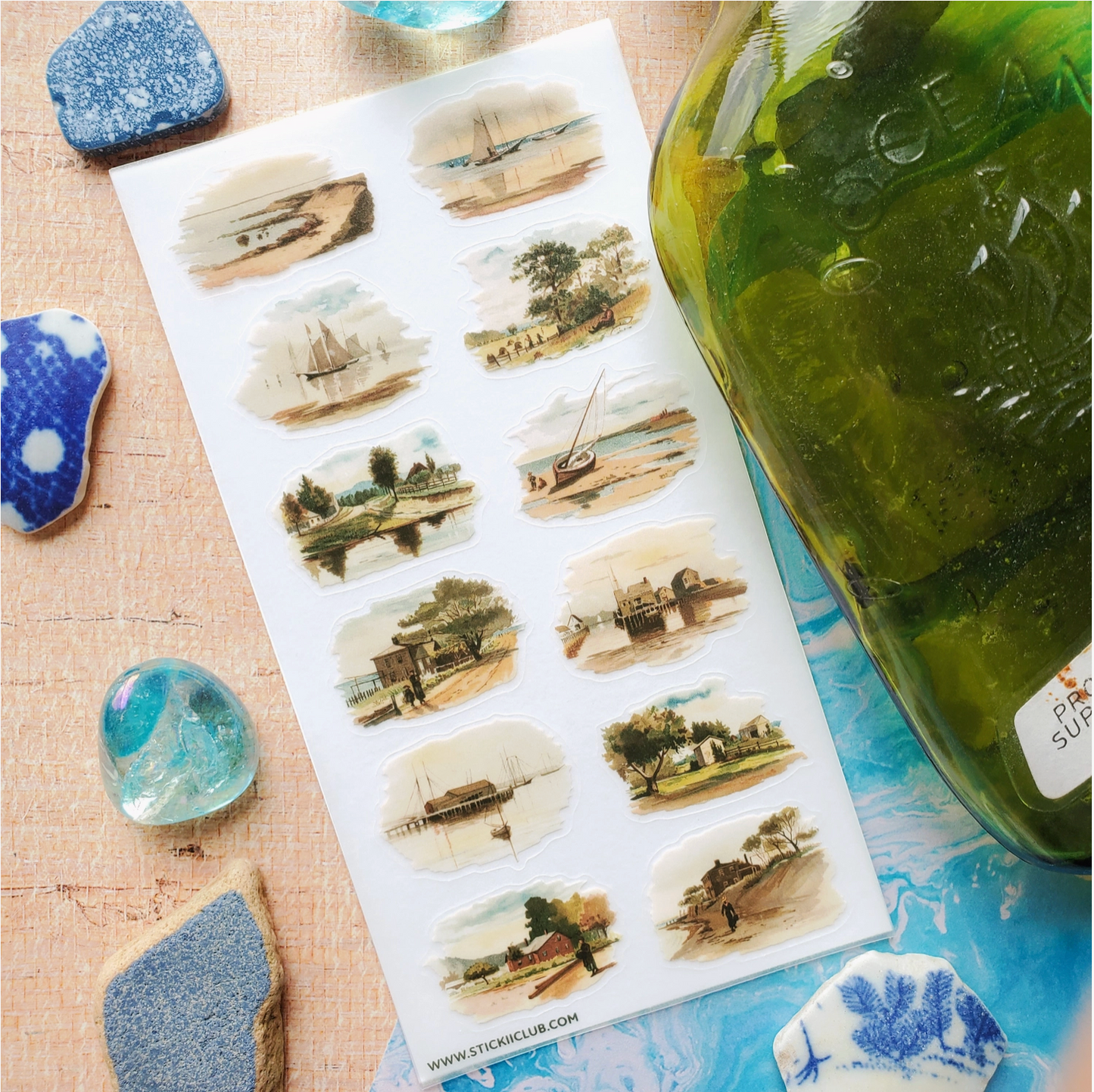 Serene Seascapes Sticker Sheet