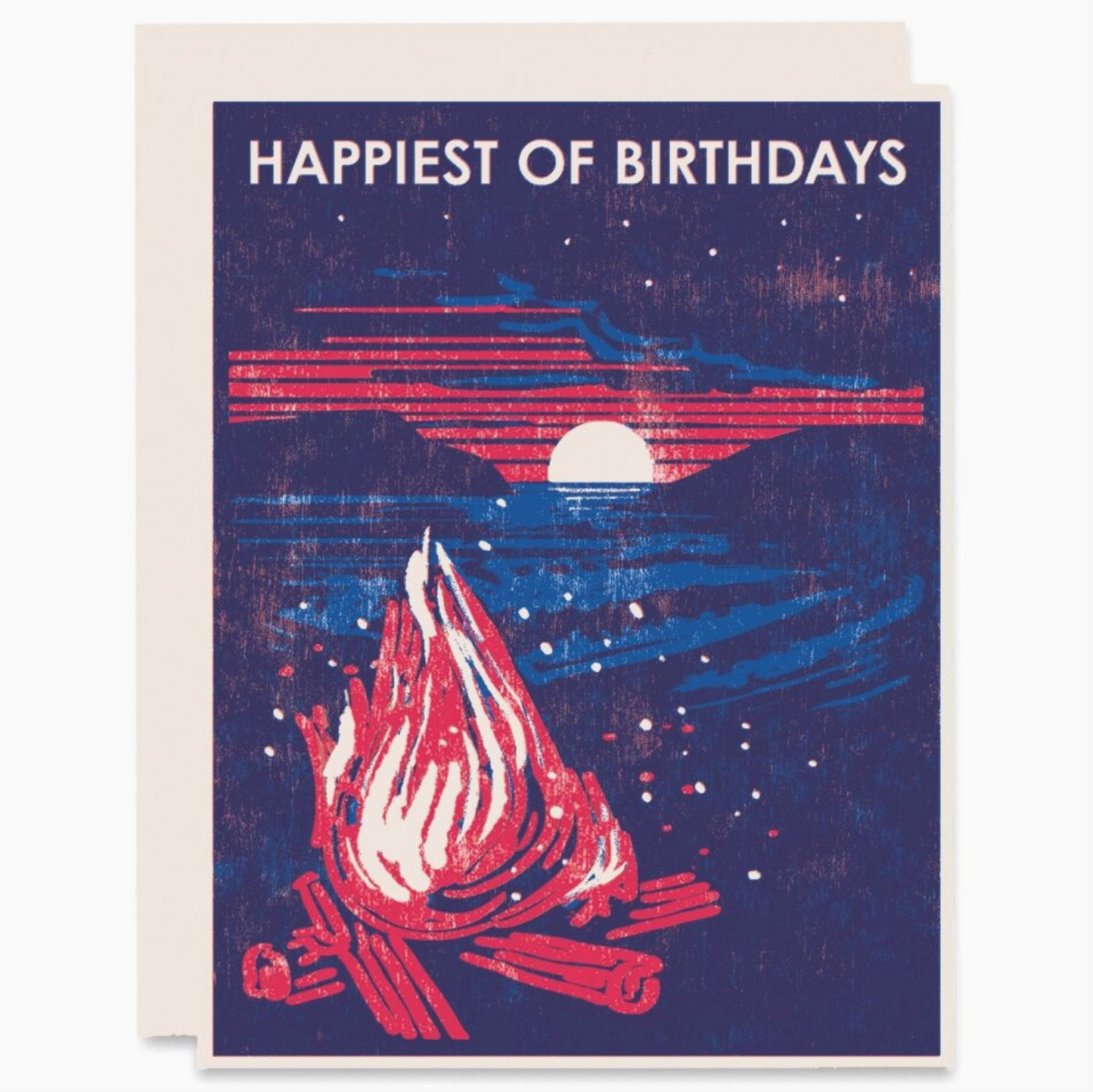 Beach Bonfire Birthday Card