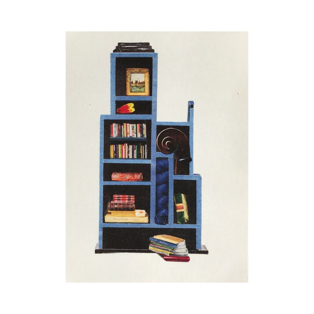 Scrolled Bookcase Card