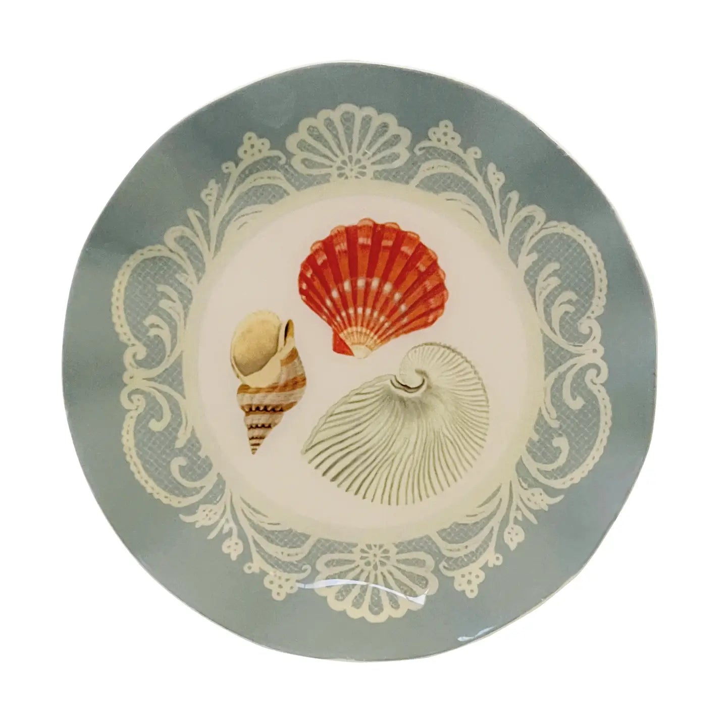 Sea Shells Wavy Enamel Tray