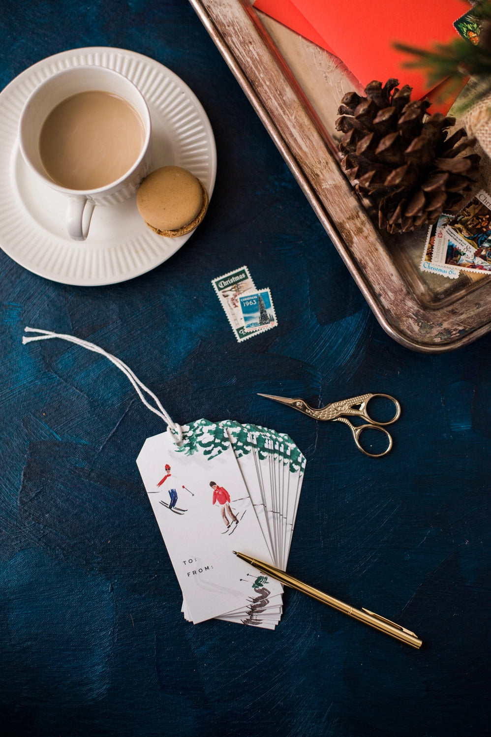 Skier Gift Tags - Set of 12