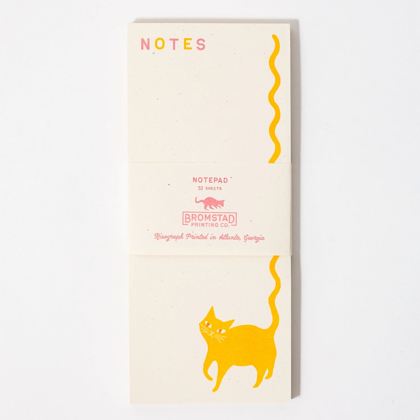 Squiggle Tail Cat Notepad