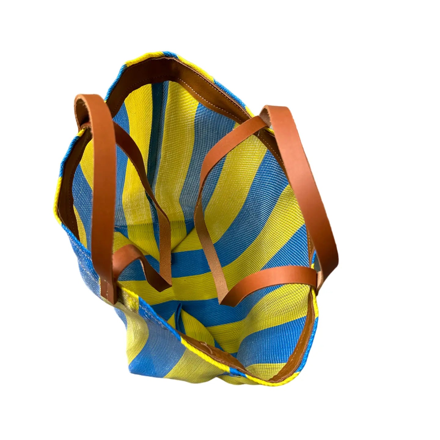 Yellow & Blue Recycled Plastic Market Bag