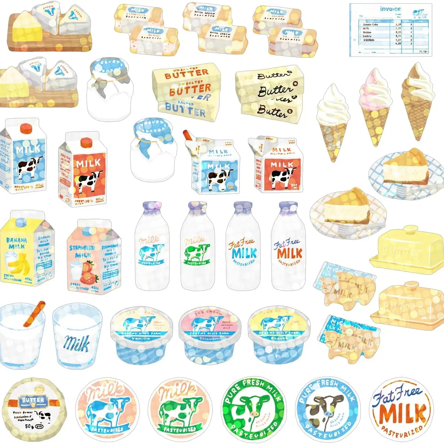 Mini Box of Dairy Farm Stickers