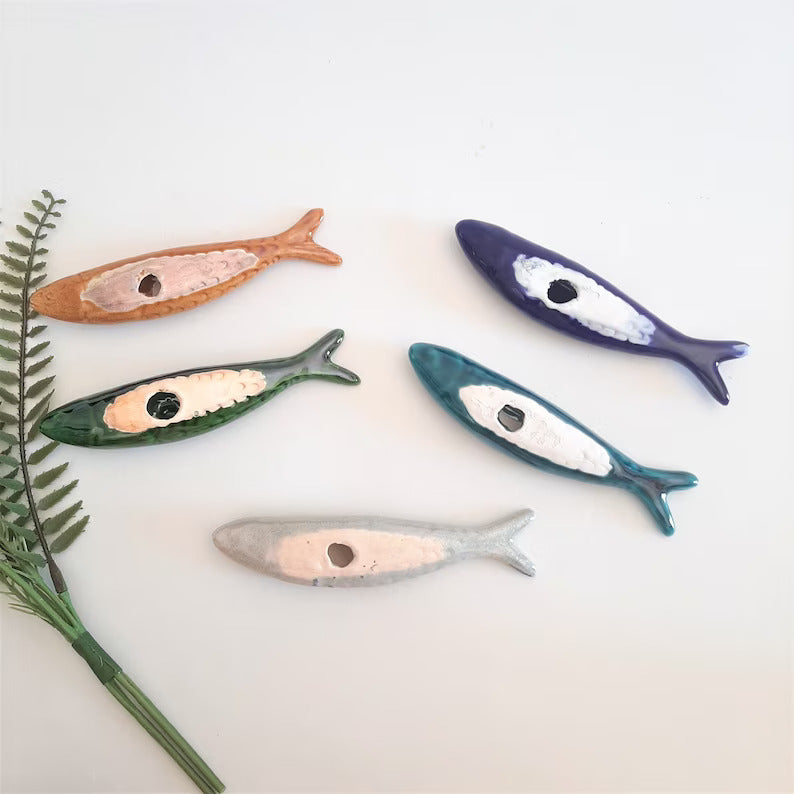 Ceramic Sardine - Teal Blue