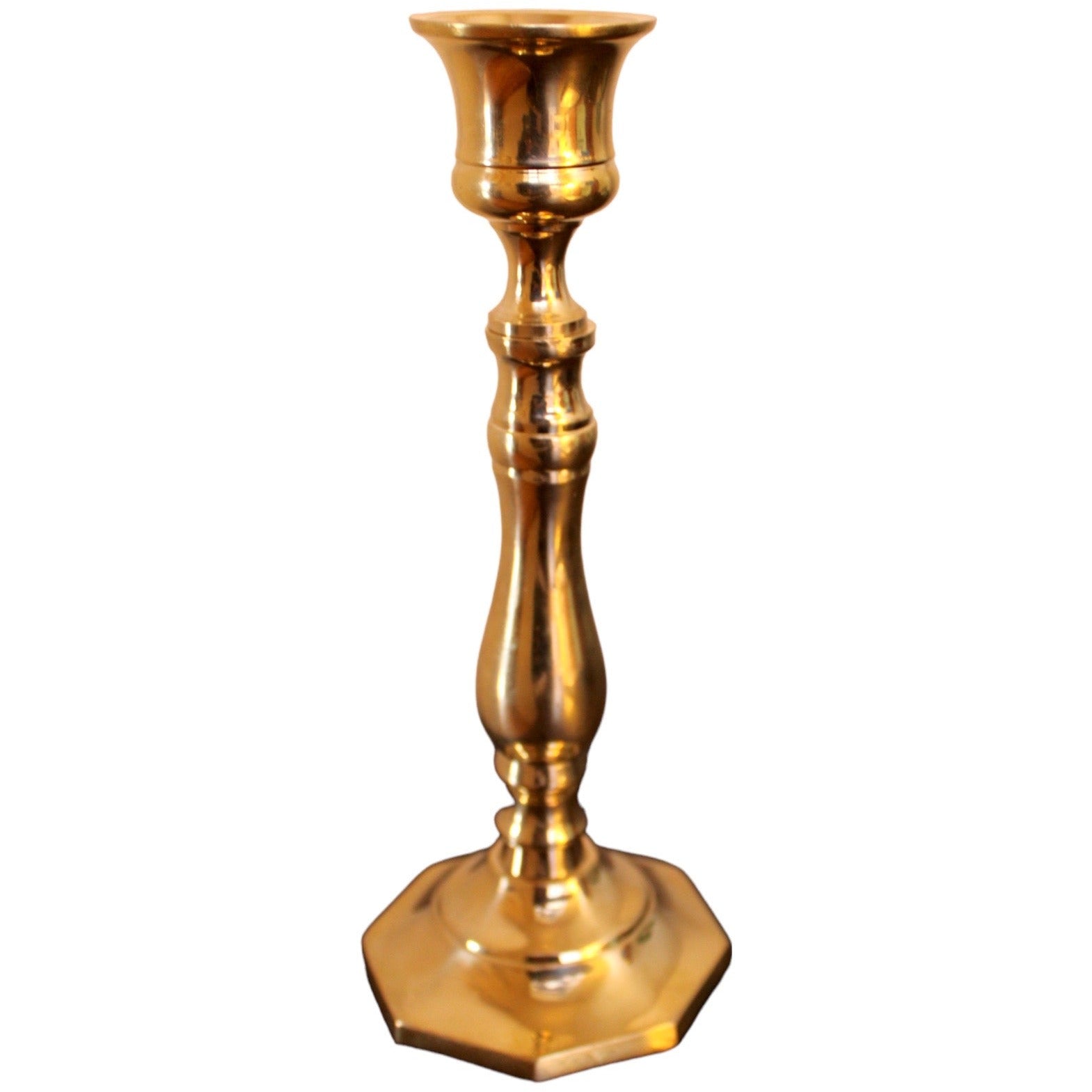 Brass Chamberstick Candle Holder with Handle