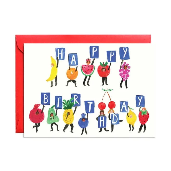 Dancing Berries Birthday Card