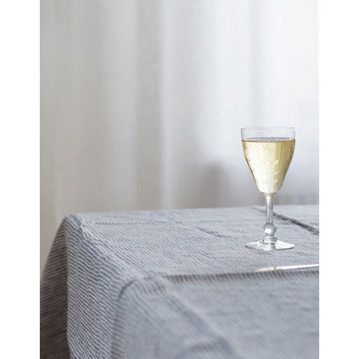 Linen Tablecloth - Grey Stripe