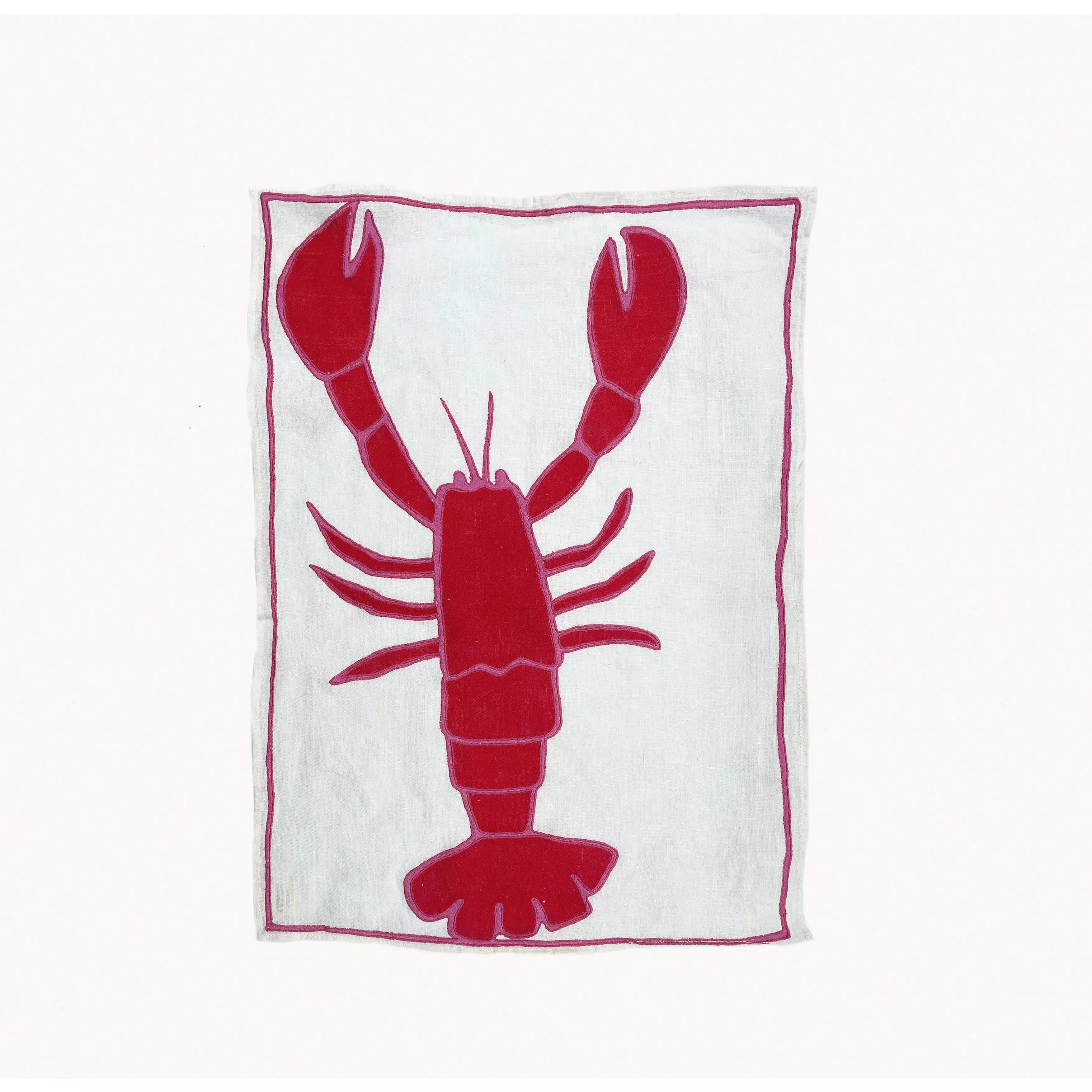 Lobster Tea Towel Organic Cotton Flour Sack Kitchen Towel Nautical Decor  Lobsters Eco Friendly Unpaper Towels Maine Lobster 