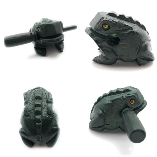 Green Wooden Croaking Frog Drum
