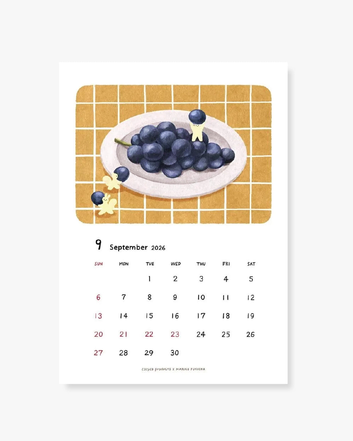 2026 Wall Calendar - Mariko Fukuoka