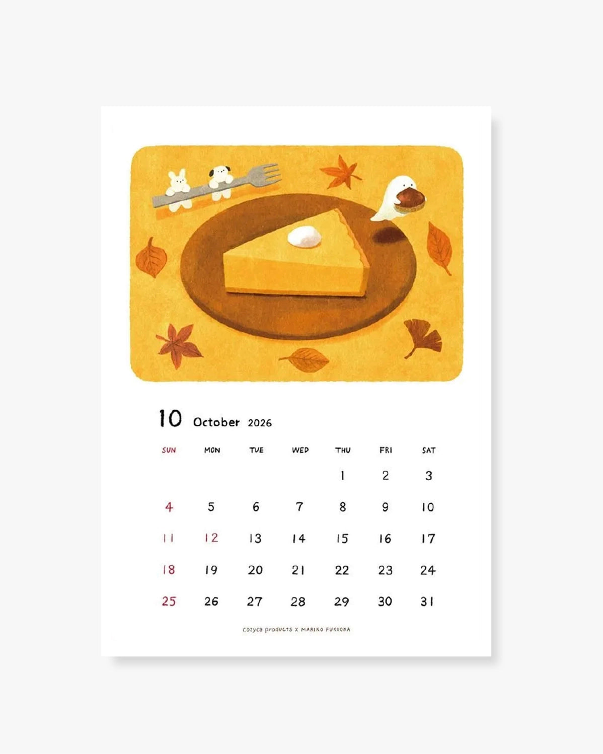 2026 Wall Calendar - Mariko Fukuoka