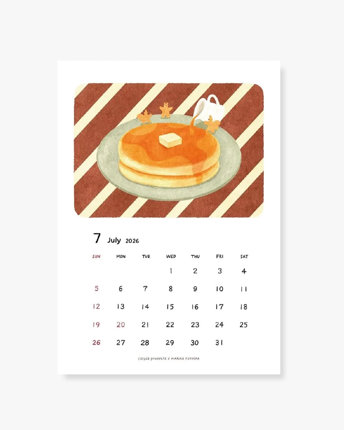 2026 Wall Calendar - Mariko Fukuoka